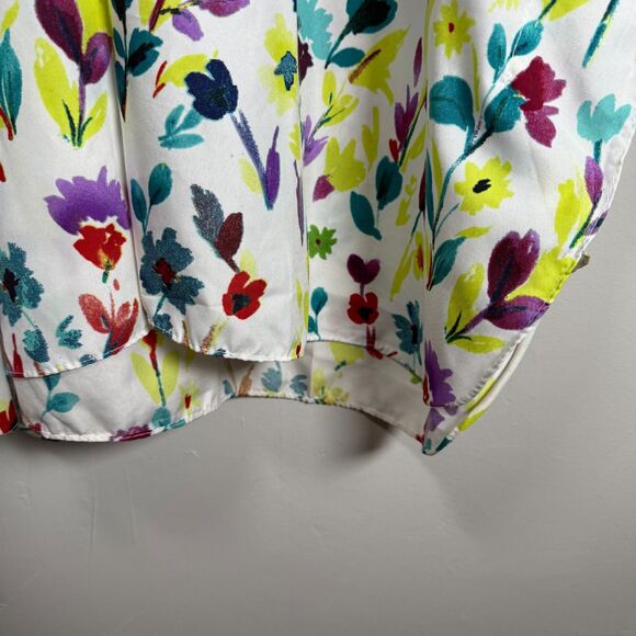 Winlar Kimono House Dress Colorful Floral Watercolor One Size Fits Most - Picture 6 of 12